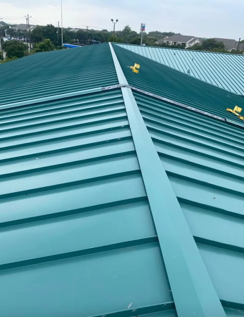 Green commercial metal roof ridge and valley for Metal Roof Repair in Munhall